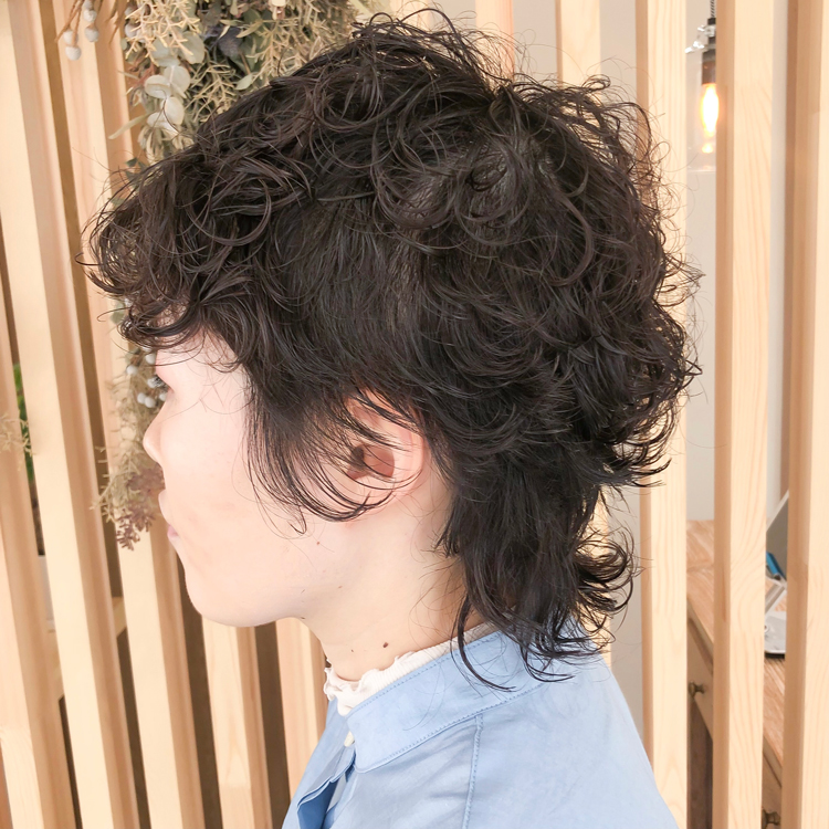 Acce Hair 町田 ウルフヘアのお洒落なくりくりショートパーマ