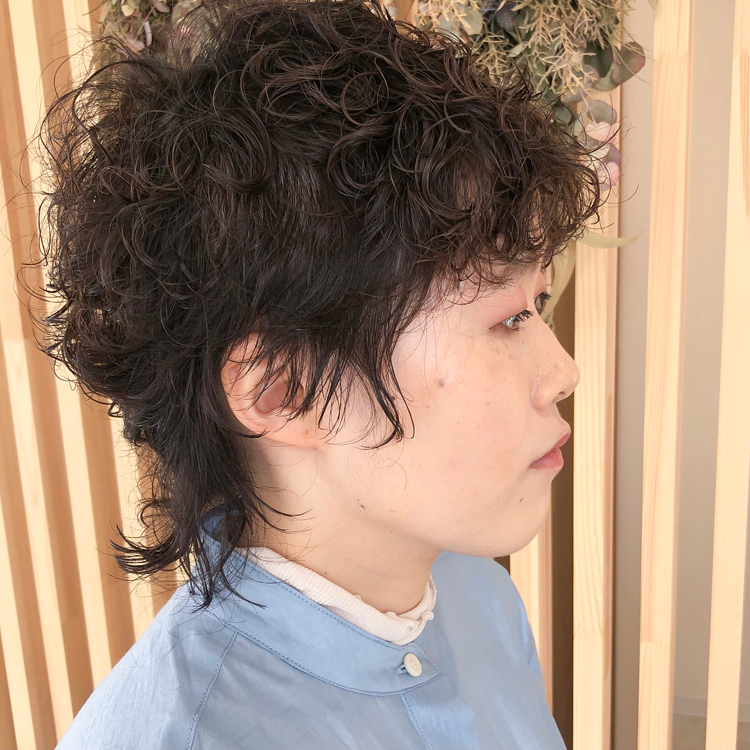 Acce Hair 町田 ウルフヘアのお洒落なくりくりショートパーマ